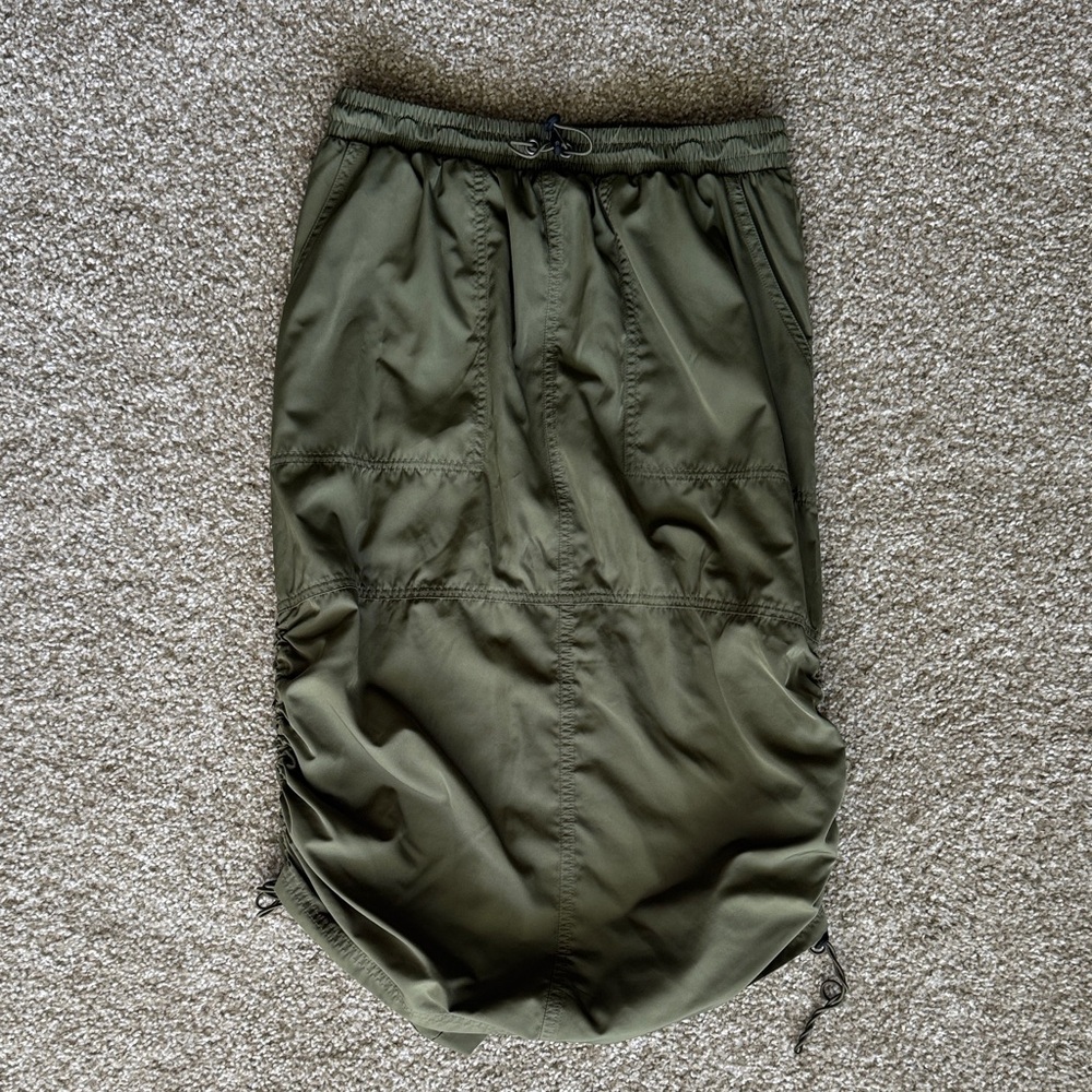 Olive Green midi skirt